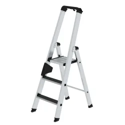Stufen-Stehleiter CLIP-STEP, einseitig begehbar, rutschhemmend R13, 3 Stufen MUNK