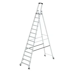 MUNK Günzburger Steigtechnik 41114 Aluminium Stufen-Stehleiter Arbeitshöhe (max.): 5.5 m