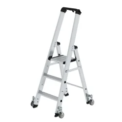 Stufen-Stehleiter, einseitig, Ausführung mobil, 3 Stufen, Plattformhöhe 700 mm MUNK