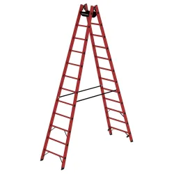 Vollkunststoffleiter, komplett aus GFK, 2 x 12 Sprossen MUNK