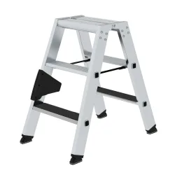 Stufen-Stehleiter CLIP-STEP, beidseitig begehbar, rutschhemmend R13, 2 x 3 Stufen MUNK