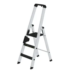 Stufen-Stehleiter CLIP-STEP, einseitig begehbar, rutschhemmend R13, belastbar, 3 Stufen MUNK