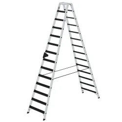 MUNK Günzburger Steigtechnik 042228 Aluminium Stufen-Stehleiter Arbeitshöhe (max.): 4.8 m