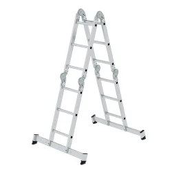 MUNK Günzburger Steigtechnik 031322 Aluminium Sprossen-Vielzweckleiter Arbeitshöhe (max.): 4.80 cm 19 kg