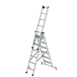 MUNK Günzburger Steigtechnik 033318 Aluminium Stufen-Mehrzweckleiter Arbeitshöhe (max.): 5.20 cm 20.5 kg