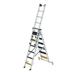 MUNK Günzburger Steigtechnik 033319 Aluminium Stufen-Mehrzweckleiter Arbeitshöhe (max.): 5.20 cm 22.5 kg