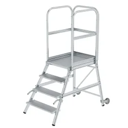 MUNK Günzburger Steigtechnik 56104 Aluminium Podesttreppe Montage mit Werkzeug Arbeitshöhe (max.): 3 m