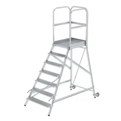 MUNK Günzburger Steigtechnik 56107 Aluminium Podesttreppe Montage mit Werkzeug Arbeitshöhe (max.): 3.7 m