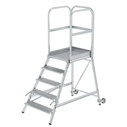 MUNK Günzburger Steigtechnik 56105 Aluminium Podesttreppe Montage mit Werkzeug Arbeitshöhe (max.): 3.2 m
