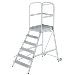 MUNK Günzburger Steigtechnik 56106 Aluminium Podesttreppe Montage mit Werkzeug Arbeitshöhe (max.): 3.5 m
