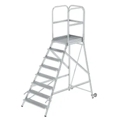 MUNK Günzburger Steigtechnik 56108 Aluminium Podesttreppe Montage mit Werkzeug Arbeitshöhe (max.): 3.9 m