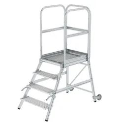 MUNK Günzburger Steigtechnik 58104 Aluminium Podesttreppe Montage mit Werkzeug Arbeitshöhe (max.): 3 m