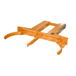 Bauer® Fassgreifer FK-I für Stahl-Spund-, Stahl-Deckel- und Rollreifenfässer, Stapleranbau, Tragkraft 500 kg, lackiert, Gelborange
