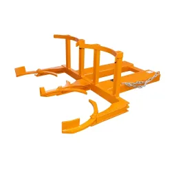 Bauer® Fassgreifer FH-II 220 für Kunststoff-Fässer, Stapleranbau, lackiert, Gelborange