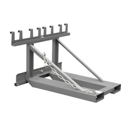 Bauer Mülltonnen-Heber MH-II, mit Gummianschlag, für 2x 80- bis 360-L-MGB und 1x 1100-L-MGB, L 1030 x B 1070H 680 mm, lackiert, mausgrau RAL 7005