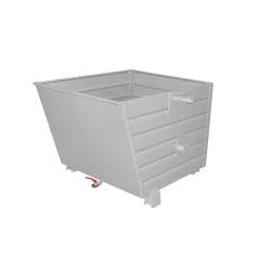 Bauer® Späne-Stapelkipper BSL 90, lackiert, Mausgrau