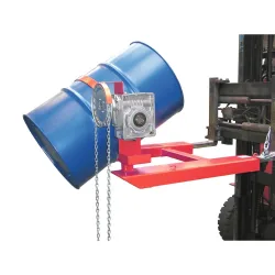 Fasskipper BAUER FD-K mit Kette, Stahl, B 1100 x T 1245 x H 610 mm, rot