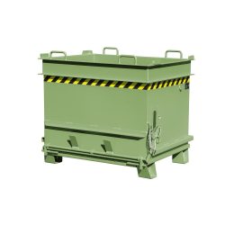 Bauer® Baustoffcontainer BC 1000 (Steinklammer-Entriegelung), lackiert, Resedagrün