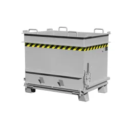 Bauer® Baustoffcontainer BC 1000 (Steinklammer-Entriegelung), lackiert, Mausgrau