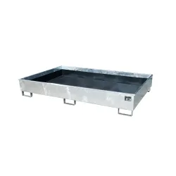 Bauer Regalwanne RW 2200-2 PE, mit PE-Einsatz, L 2165 x B 1315 x H 510 mm, feuerverzinkt