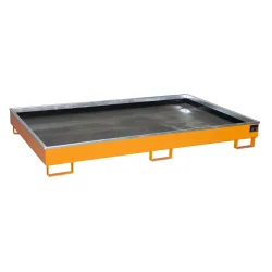 Bauer® Regal-Auffangwanne aus Stahl mit PE-Einsatz RW 2200-2 PE, lackiert, Gelborange