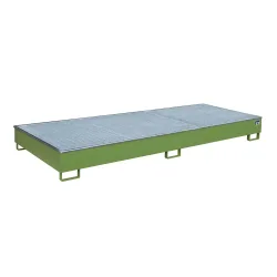 Bauer® Regal-Auffangwanne aus Stahl mit PE-Einsatz RW-GR 3300-2 PE, lackiert, Resedagrün