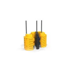A-SAFE Distanzstücke aus MEMAPLEX® für Säulen-Anfahrschutz FlexiShield, schwarz, Breite 150 mm