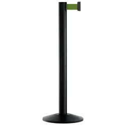 Personen-Leitsystem Classic, Ständer schwarz, Gurtfarbe grün