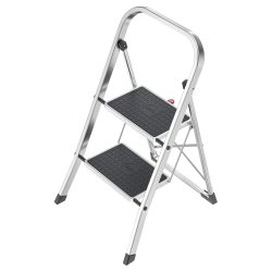 Hailo K30 4392-801 Aluminium Klapptritt klappbar Arbeitshöhe (max.): 2.25 m Silber, Schwarz 3.3 kg