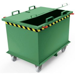 Deckel für Klappbodenbehälter mit automatischer Auslösung, Volumen 0,75 + 1 m³, resedagrün