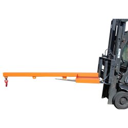 Bauer® Kranarm Modell 1, starre Ausführung, 3 Hakenpositionen, Grundlänge 2.400 mm, TK 2.500 kg, gelborange