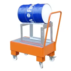 Auffangwanne, Typ AW60-1 SRF, fahrbar, orange RAL2000