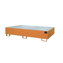 Bauer® Regalboden-Auffangwanne, HxBxT 300 x 2.650 x 1.300 mm, Auffangvolumen 540 l, inkl. Gitterrost, gelborange