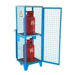 Bauer® Gasflaschen-Gitterschrank, 1-türig, Sockelfüsse/Räder, HxBxT 1.580 x 520 x 500 mm