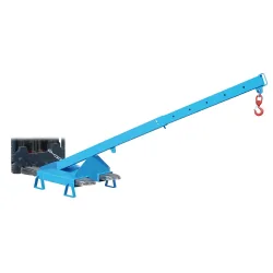Bauer® Kranarm Modell 3, teleskopierbar, 2 Hakenpositionen, Grundlänge 1.600 mm, TK 1.000 kg, lichtblau