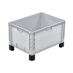 Alpha Eurobox aus PP mit geschlossenen Wänden, HxBxT 520 x 600 x 800 mm, mit Füssen