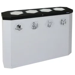 stumpf® Abfallbehälter, Sixco 4 swing, lichtgrau