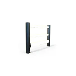 A-SAFE Eckpfosten für Rammschutzgeländer eFlex+ aus MEMAPLEX®, Innen- und Aussenbereich, HxB, HxT 456 x 180 mm
