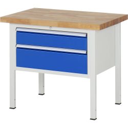 RAU Werkbank Serie 8000, HxBxT 840 x 1.000 x 700 mm, 4 x 90%-Auszug-Schubladen 4 x 90 mm, Schubladen-TK 75 kg