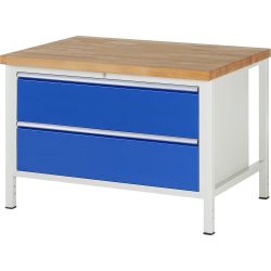 RAU Werkbank Serie 8000, HxBxT 840 x 1.250 x 900 mm, 2 x 100%-Auszug-Schubladen 2 x 270 mm, Schubladen-TK 50 kg