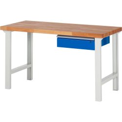 RAU Werkbank Serie 7000, HxBxT 840 x 1.500 x 700 mm, 1 Schublade, Griffleiste ErgoScript®