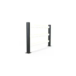 A-SAFE End-/Eckpfosten 90° für Rammschutzgeländer eFlex aus MEMAPLEX®, Innen- und Aussenbereich, HxB, HxT 1.181 x 180 mm