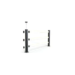 A-SAFE Mittelpfosten für Rammschutzgeländer eFlex aus MEMAPLEX®, Innen- und Aussenbereich, HxB, HxT 1.181 x 180 mm