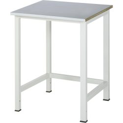 RAU Werktisch 900, HxBxT 825 x 750 x 800 mm, Arbeitplatte Edelstahlblech-Belag