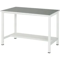 RAU Werktisch 900 mit Ablageboden Tiefe 320 mm, HxBxT 825 x 1.250 x 800 mm, Arbeitplatte Universal-/Linoleum-Belag