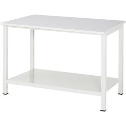 RAU Werktisch 900 mit Ablageboden Tiefe 650 mm, HxBxT 825 x 1.250 x 800 mm, Arbeitplatte Melamin-Belag