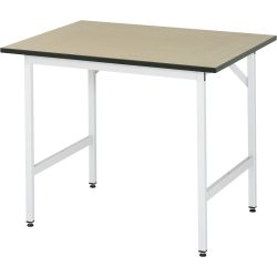 RAU höhenverstellbarer Werktisch Serie JERRY, HxBxT 800-850 x 1.000 x 800 mm, MDF Arbeitsplatte