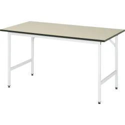 RAU höhenverstellbarer Werktisch Serie JERRY, HxBxT 800-850 x 1.500 x 800 mm, MDF Arbeitsplatte