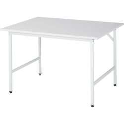 RAU höhenverstellbarer Werktisch Serie JERRY, HxBxT 800-850 x 1.250 x 1.000 mm, Arbeitsplatte EGB-Melamin-Belag