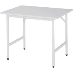 RAU höhenverstellbarer Werktisch Serie JERRY, HxBxT 800-850 x 1.000 x 800 mm, Arbeitsplatte Melamin-Belag